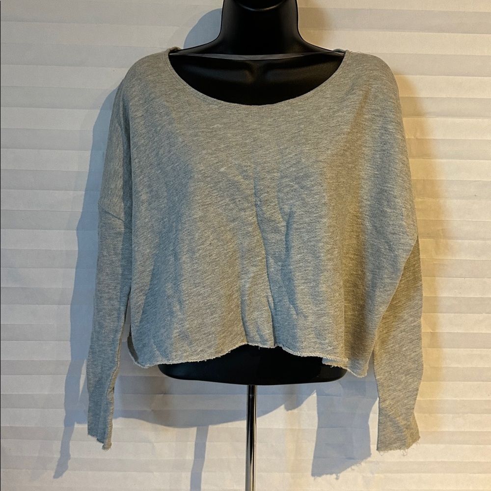 Daydreamer LA Women's/Juniors Cropped Gray Sweatshirt – Size XS